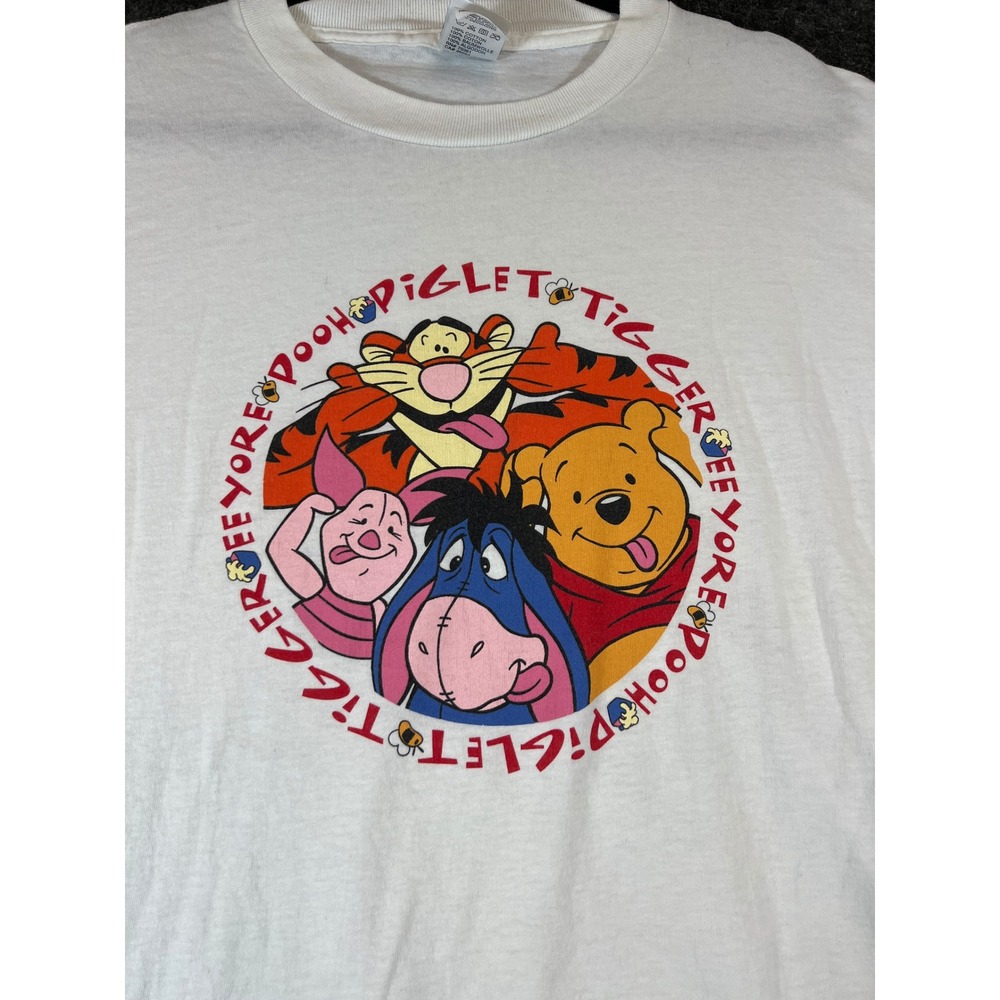 VINTAGE 90s Disney Catalog T Shirt Mens 2XL White Winnie The Pooh Friends Tee - Picture 5 of 9